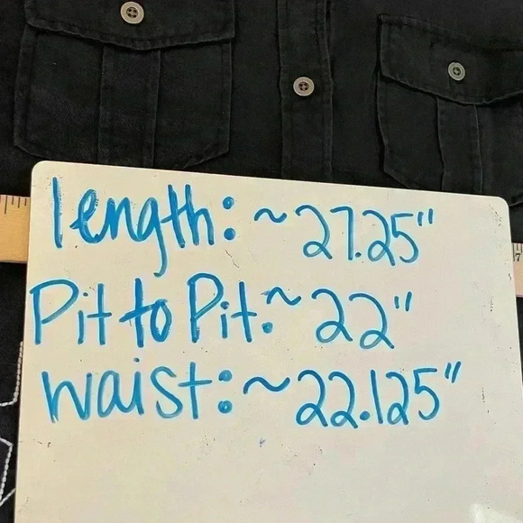 Rails Loren Black Metallic Embroidered Stars Long Sleeve Button Down Shirt Sz M - Picture 10 of 10